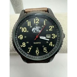Bass Pro Shops BPS-M2-16 New Battery Mens Watch 42MM 8" Leather Band M2